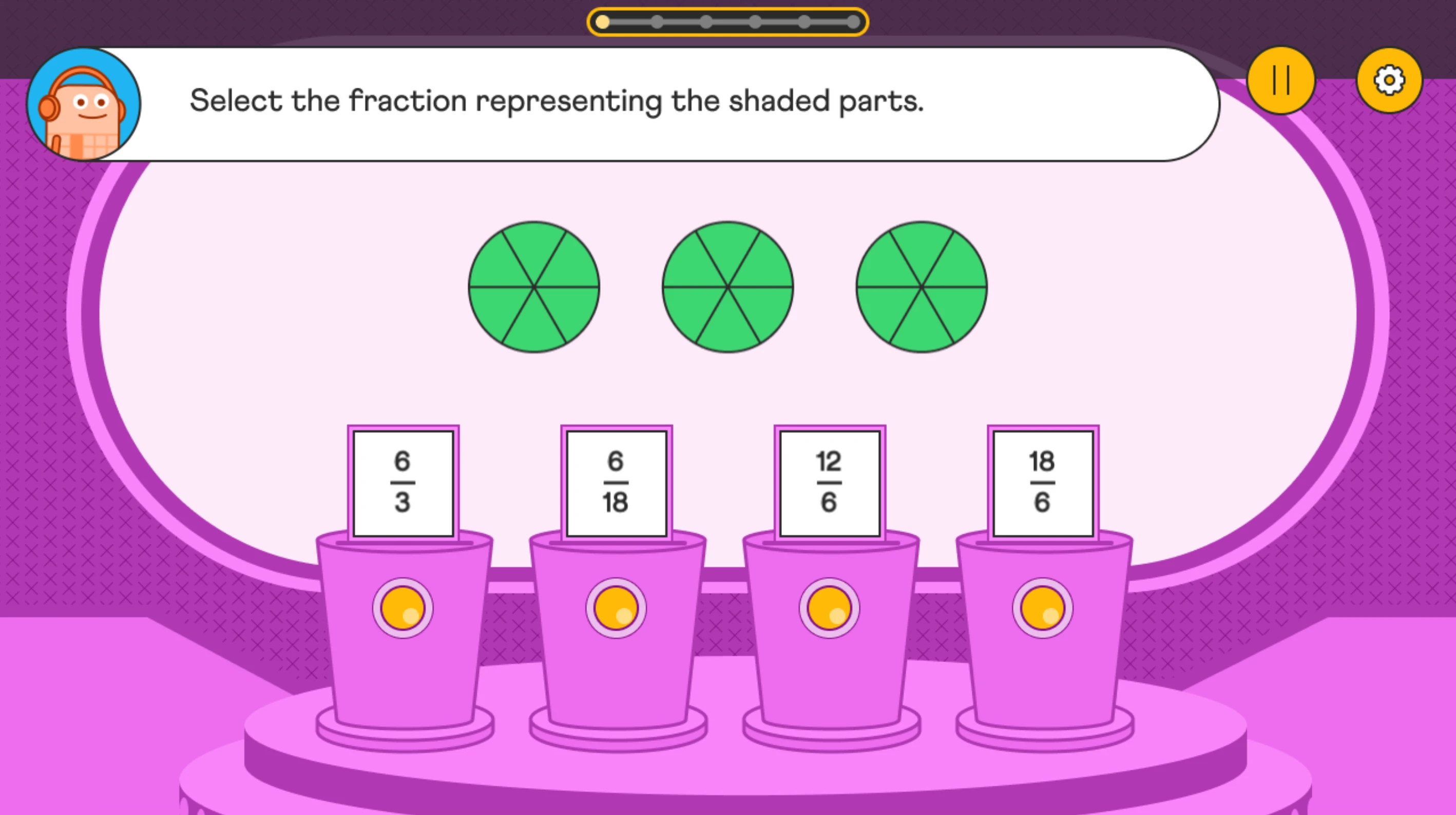 Buzzer Frizer — Select the Improper Fraction