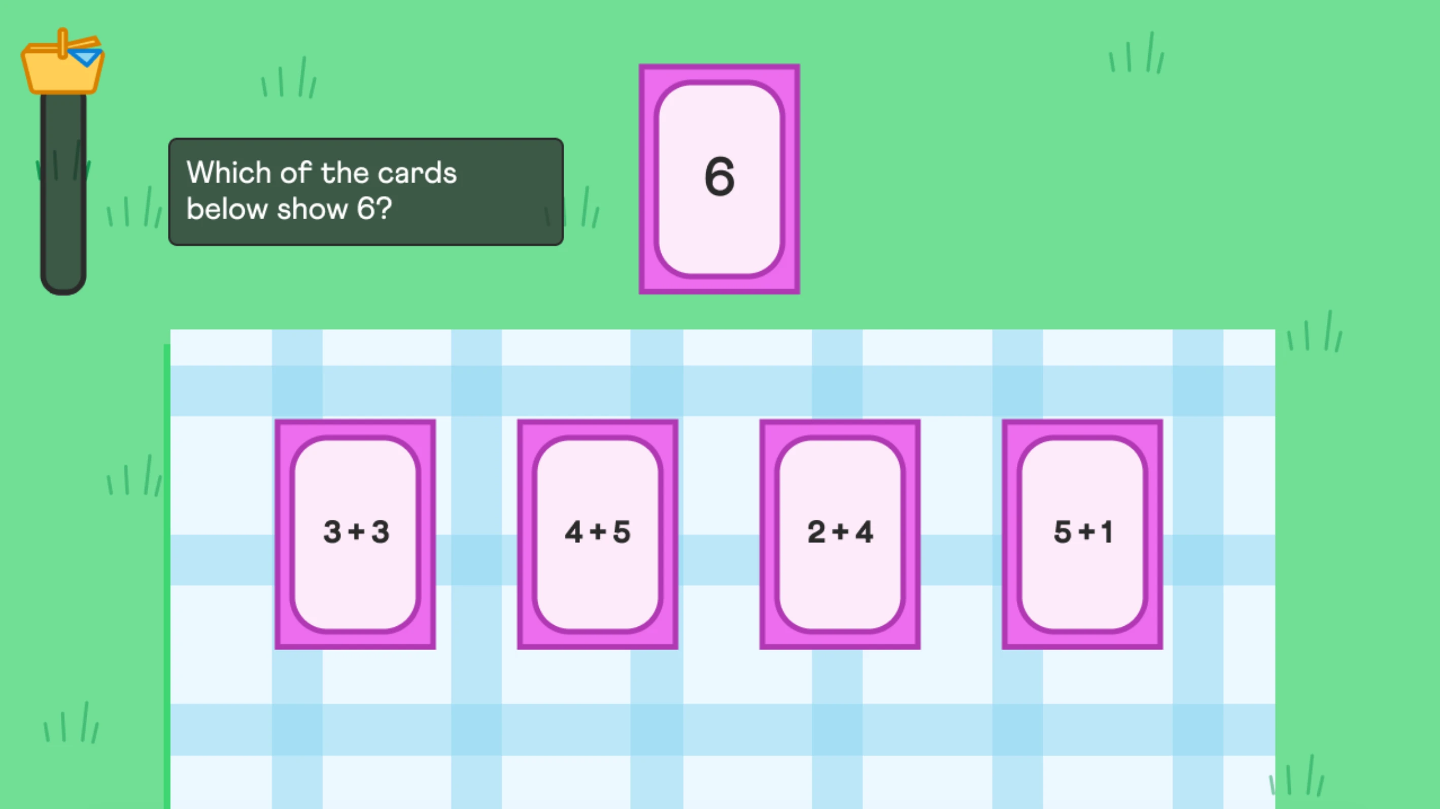 Picnic Duel — Select the Addition Facts